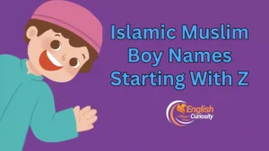 Islamic Muslim Boy Names Starting With Z