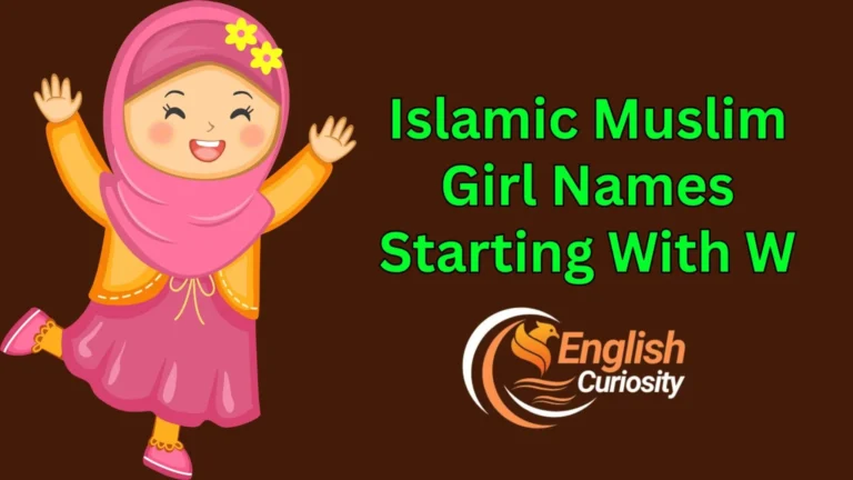 Islamic Muslim Girl Names Starting With W