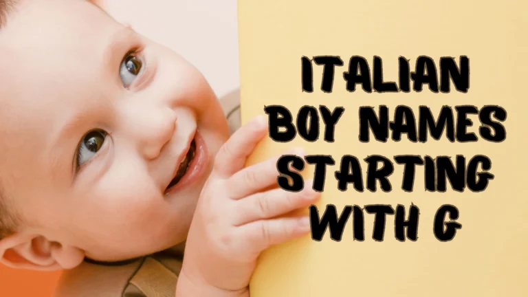 Italian Boy Names Starting With G