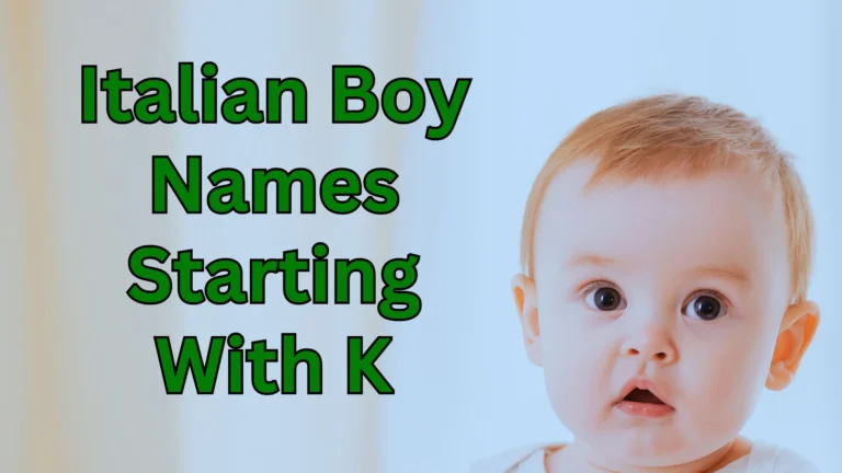 Italian Boy Names Starting With K