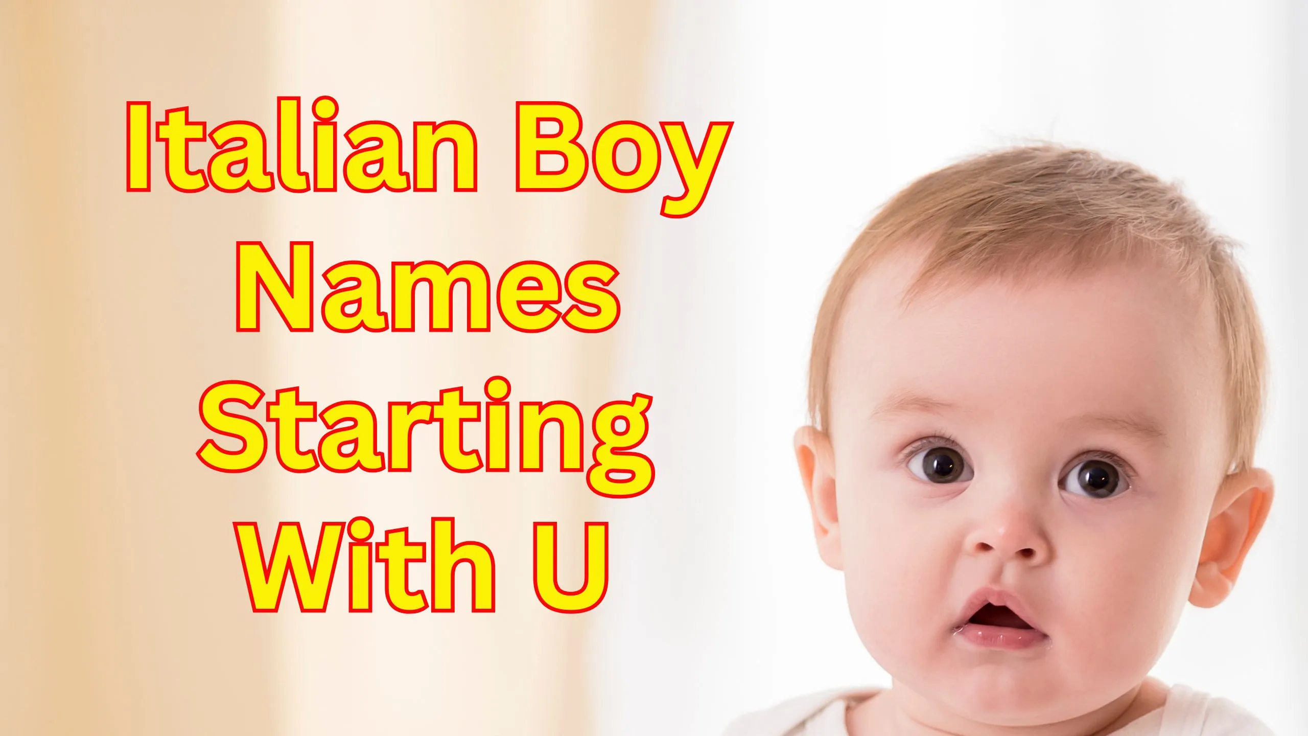 Italian Boy Names Starting With U