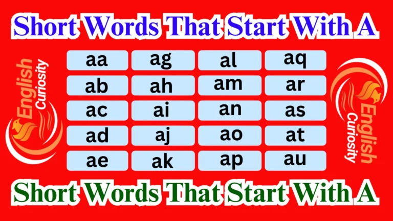Short Words That Start With A