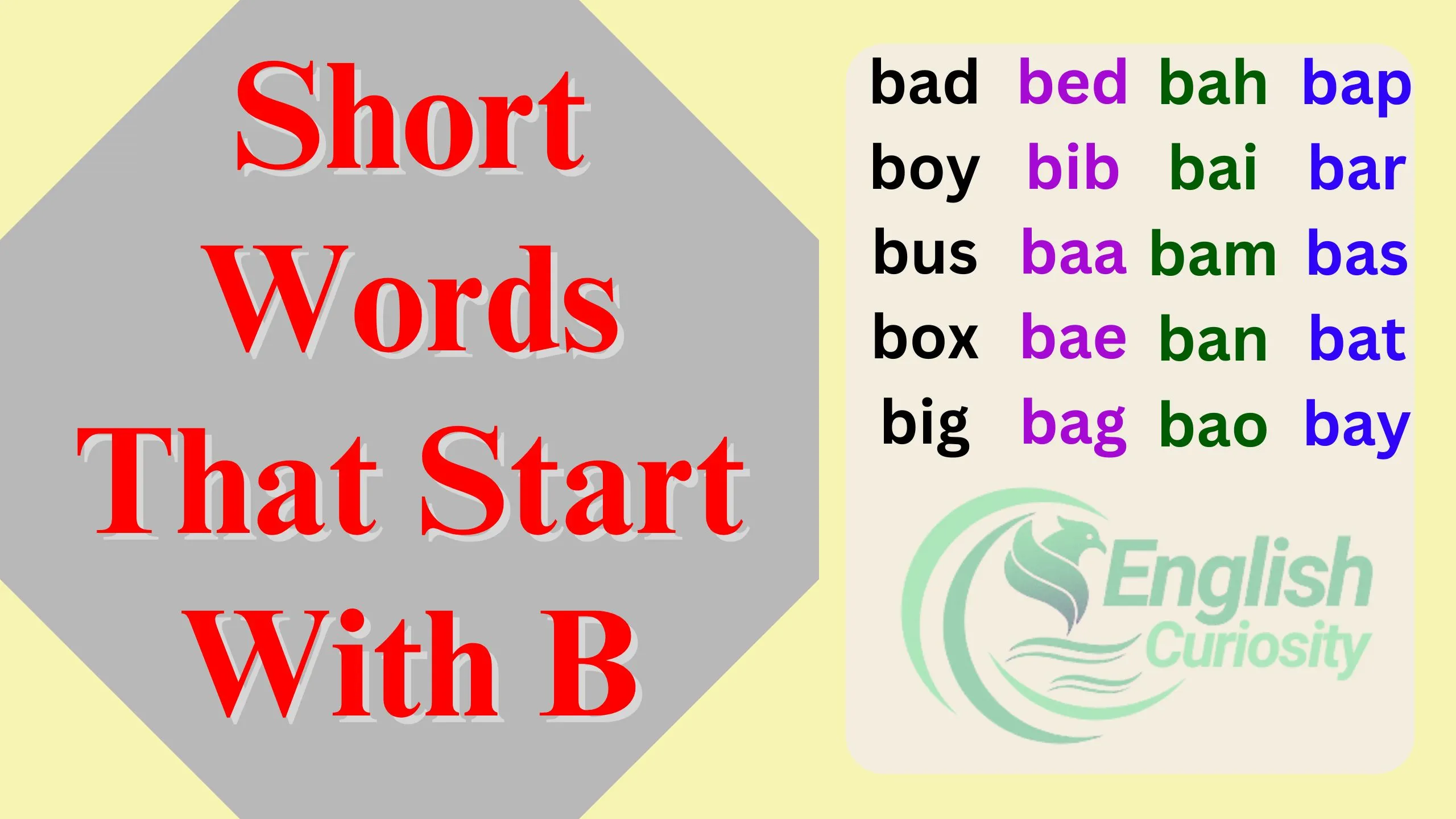 Short Words That Start With B