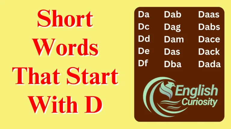 Short Words That Start With D