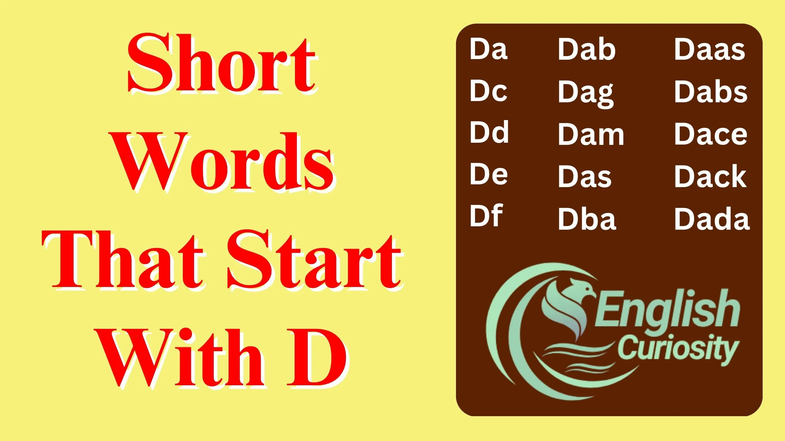 Short Words That Start With D