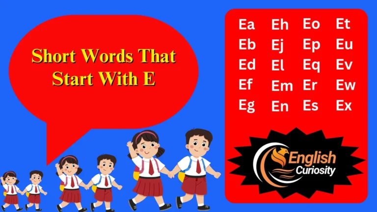 Short Words That Start With E